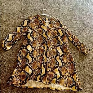 Snake print Voll style dress